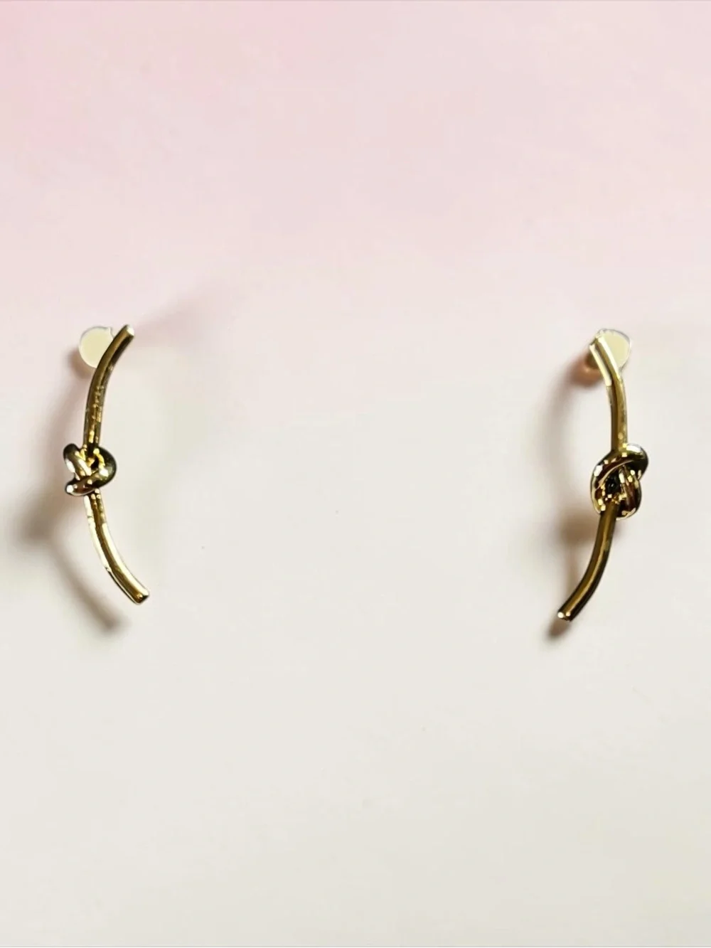 Elegant Gold Knot Drop Earrings - Women Jewelry